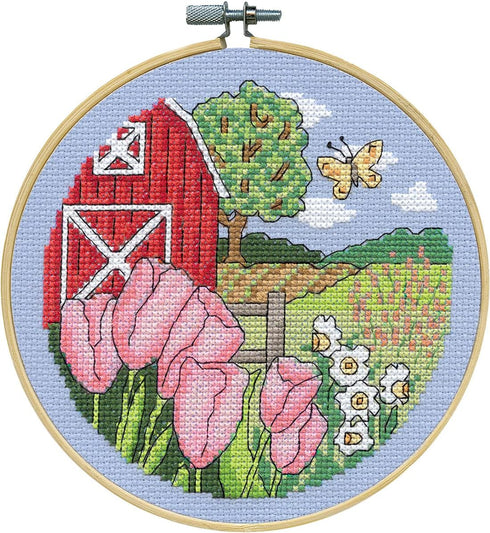 Design Works Crafts Spring Counted Cross Stitch Kit with Hoop...