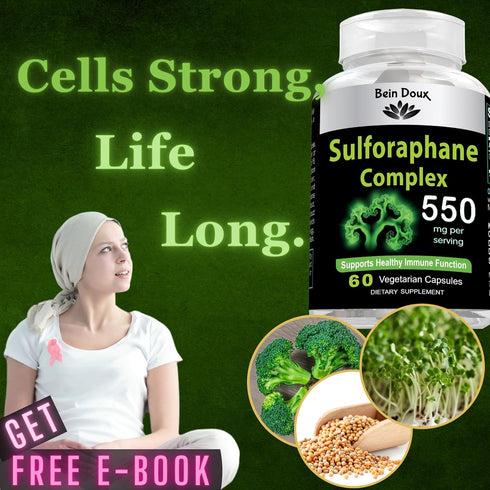550mg Sulforaphane Supplement with Glucoraphanin and Myrosinase | Broccoli Supplement - Complete NRF2 Activator, Powerful Antioxidant & Cellular H...