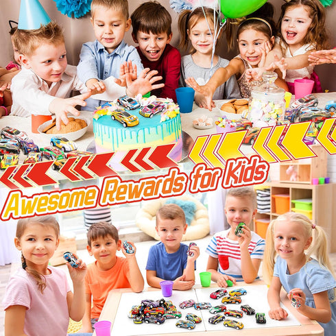 Toy Cars for Kids, 24Pcs Race Cars Pull Back Cars Playsets with Storage Bags,Party Favors Kids Prizes Fillers Bulk Gifts for Boys and Girls Car Ga...