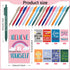 Funrous 32 Pcs Motivational Quote Pens Inspirational Notepads Mini Motivational Journal with Ballpoint Pen Small Notebooks Gift Set for Student Me...