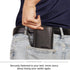 Mens Wallet with Chain, Genuine Leather Trifold Wallet RFID Blocking Anti-Theft Chain for Biker, Motorcycle(Black)...