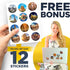 Stylish Fridge Magnets in 25 Unique Multipack Themes - Glass Design, Perfect for Organization, Lockers, & More...