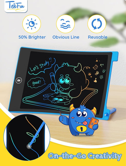 TEKFUN Kids Toys,10in 2 Pack LCD Writing Tablet Coloring Doodle Drawing Board Pad for Kids with Stylus, Car Trip Educational Toys Easter Toys Birt...