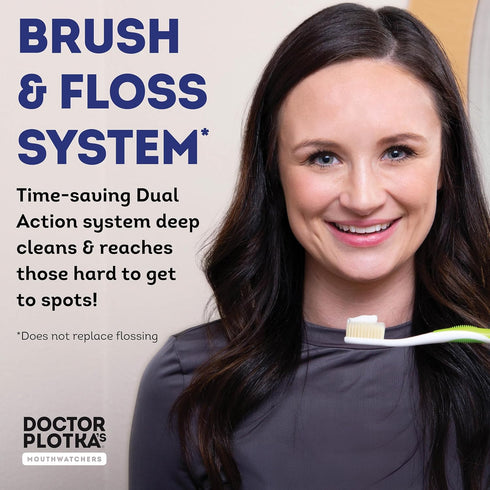 MOUTHWATCHERS Dr Plotkas Extra Soft Bristle Flossing Toothbrush Manual Soft Toothbrush for Adults | Ultra Clean Nano Toothbrush | Good for Sensiti...