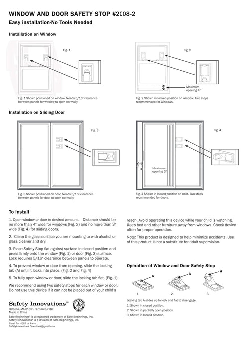 Safety Innovations - Childproof Your Windows and Sliding Doors with Our Window and Door Babyproof Safety Lock, (8-Pack)...