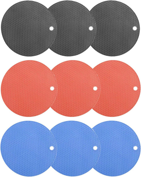 Silicone Trivet Mats for Hot Dishes, Multipurpose Trivets for Kitchens Jar Opener, Spoon Holder, Placemats, Pot Holders, Non Slip Pot Holders for ...
