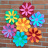 10 inch Giant 3D Rainbow Paper Flower with Stickers for Flower Wall Stickers Room Decor Kids Nursery Classroom Wedding Backdrop Pack of 7 (Rainbow...