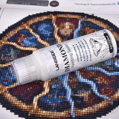 LANBEIDE 2 Pack 240ML Diamond Painting Sealer, 5D Diamond Painting Art Glue Permanent Hold & Shine Effect Sealer for Diamond Painting and Puzzles...
