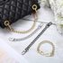 WILLBOND 4 Pcs Purse Chain Strap Mini Purse Extender Metal Flat Chain Strap Replacement for Crossbody Shoulder Bag Handbag Clutch Handles Charm(7....