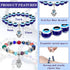 12 Pcs Evil Eye Beaded Charm Bracelets Blue Eye Bead Hamsa Stretch Bracelet Turkish Lucky Hand of Fatima Protection Bracelet for Women Men Blessin...