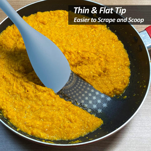 Upgrade Silicone Spatula Spoon Set,VOVOLY Heat Resistant Rubber Spoonula, Seamless Non-Stick Flexible Scrapers for Baking Mixing Tool,3 Pack,Starr...