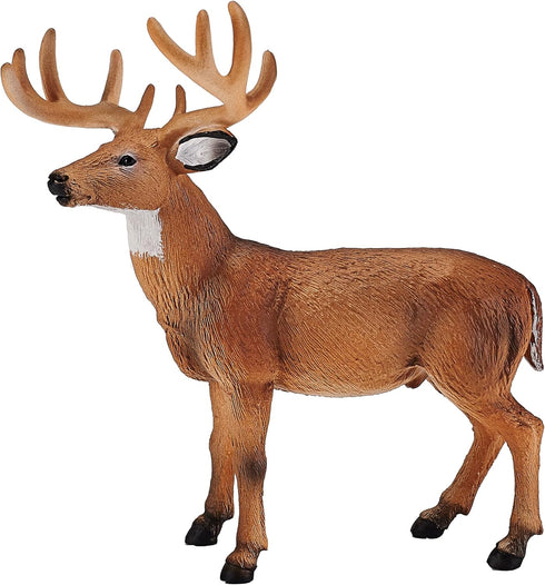 MOJO White Tail Buck Deer Realistic International Wildlife Toy Replica hand painted figurine...