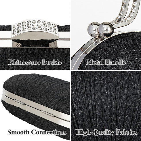 jessie Evening Bags and Clutches, Women's Evening Handbags Rhinestone Cocktail Prom Formal Clutch Purses for Women Wedding...