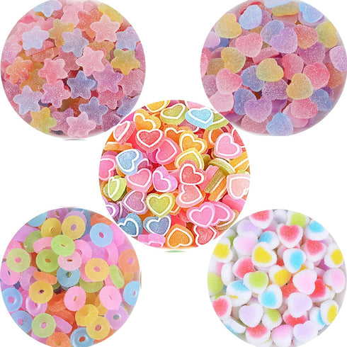 GBSTORE 50 Pcs Mix Fake Candy Resin Charm Flatback Embellishments Making Supplies for Cell Phone Case Scrapbooking Hair Clip Easter DIY Craft Maki...
