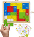 16 Wooden Tiles Matching Board Game, Easy Puzzle Memory Game for Seniors, Large Cognitive Crafts Gifts for Elderly Women, Dementia Activities for ...