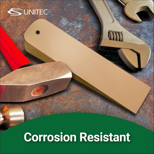 CS Unitec | Non-Sparking Aluminum Bronze Flange Wedge with Lanyard Hole | Metal Pipefitting Welding Tool | 1/2 in x 3/4 in x 4 in (Pack of 1)...