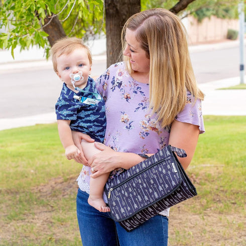 Dodo Babies Portable Diaper Changing Pad Set - Portable Waterproof Changing Mat with Memory Foam Head Pillow and Zip Storage Plus 2 Pacifier Clips...