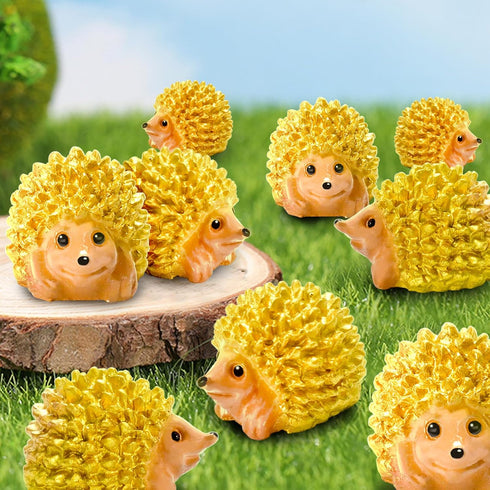 Exasinine 50Pcs Hedgehog Figurine Mini Hedgehog Resin Fairy Garden Accessories Mini Resin Animals for Plant Pots Bonsai Craft Decor Fairy Wild Gar...