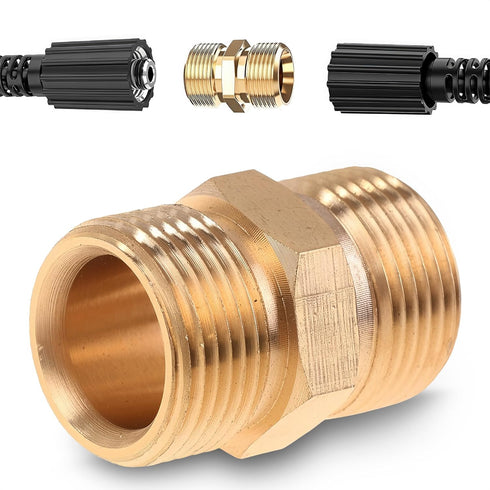 M22 Quick Connect Pressure Washer Hose Adapter - 4500 PSI Pressure Washer Quick Connect Air Fittings Power Adapter for Washer Hose Extension - Hig...