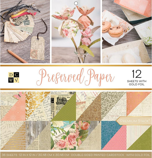 American Crafts Premium Printed Cardstock Stack, 12x12, Paper Crafts Art Supplies Sheets Holographic Foil Double Sided Printed Cardstock Cardstock...