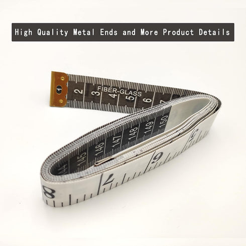 6 Pack Soft Measuring Tape for Body,Double Scale Fabric Craft Tape Measure Sewing Tailor Cloth Flexible Ruler for Weight Loss 60 inch/150cm,White...