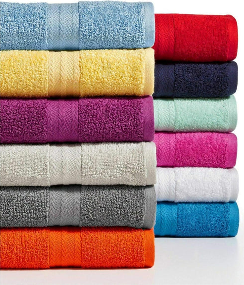 Tommy Hilfiger Modern American Solid Hand Towel, 16 X 26 Inches, 100% Cotton 574 GSM (Swedish Blue)...