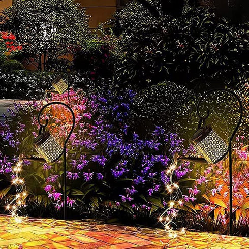 Solar Watering Can Lights,Solar LED Lantern Outdoor Light, Hanging Waterproof Outdoor Shower Garden Lights, Solar Lanterns for The Garden Pathway ...