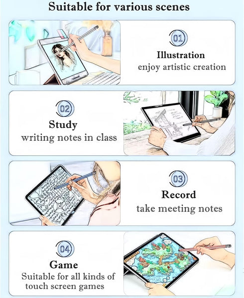 6 Pack Stylus Pen for Touchscreen, Smozer 2 in 1 High Sensitivity Capacitive Stylus Pen for iPad, iPhone, Android Smartphone, Tablets and All Univ...