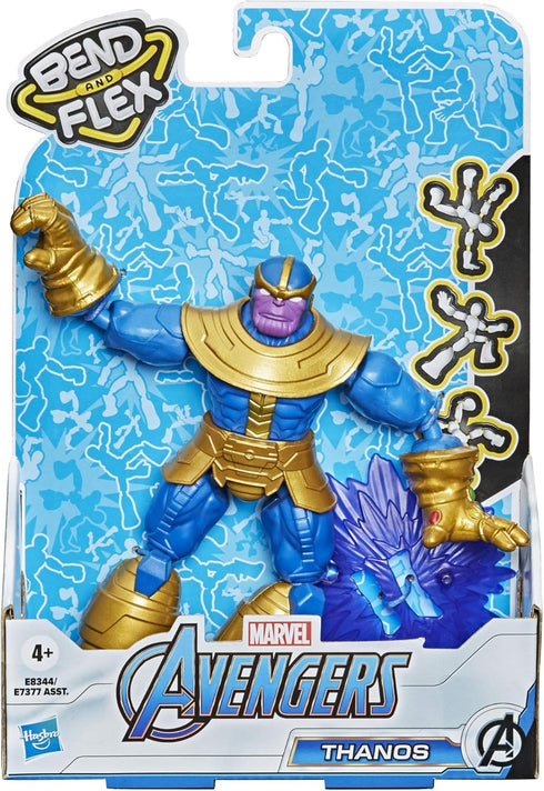 Marvel Avengers E8344 Bend and Flex Action, 6-Inch Flexible Thanos Figure, Includes Accessory, Ages 4 and Up, Multicolor...