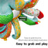 Infant Baby Girls Musical Stuffed Animal Activity Soft Toys with Multi-Sensory Crinkle, Mirror, Rattle and Textures for 0-3-6-12 Months Developmen...