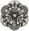 Bezelry 12 Pieces Gothic Flower Art Metal Shank Buttons 18mm (11/16 inch) (Antique Silver)...