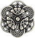 Bezelry 12 Pieces Gothic Flower Art Metal Shank Buttons 18mm (11/16 inch) (Antique Silver)...
