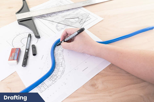 Pacific Arc Flexible Curve 24" with Inking Edge, for Drawing, Pattern Making, Engineering, Stencil Making...