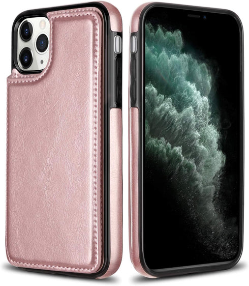 HianDier Wallet Case for iPhone 11 Pro Max Case Slim Protective Case with Credit Card Slot Holder Flip Folio Soft PU Leather Magnetic Closure Cove...