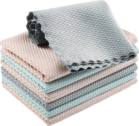 KTT Microfiber Cleaning Cloth,Reusable Magic Lint Free Cloth.Wipe Water Streak Free Miracle Microfiber Towels for Cars,Home Window Mirror Glass an...