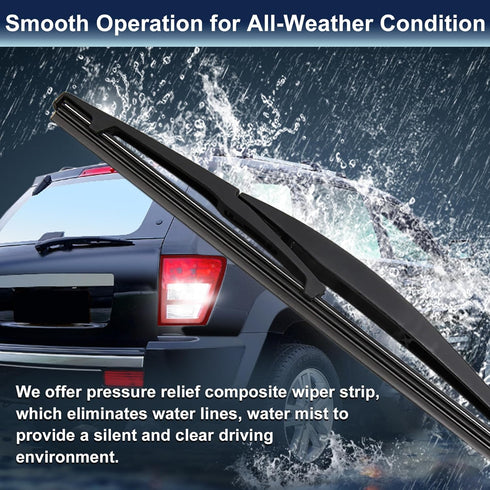 X AUTOHAUX Rear Window Windshield Wiper Blade for Infiniti QX56 2008-2016 for Suzuki Swift 2005-2016 - 250mm 10inch...