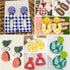 Juome Silk Screen Stencils for Polymer Clay, 3Pcs Reusable Silk Screens Printing Kit with 2Pcs Scrapers, Polymer Clay Tools for Earring Jewelry Ma...