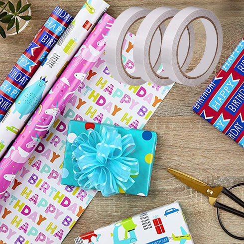 MEMX Double Sided Tape for Crafts Scrapbooking, Easy Tear-by-Hand 3/5-Inch by 98FT/Roll x 3 Rolls, Ideal as Gift Wrap Adhesive, Cards Making, DIY ...