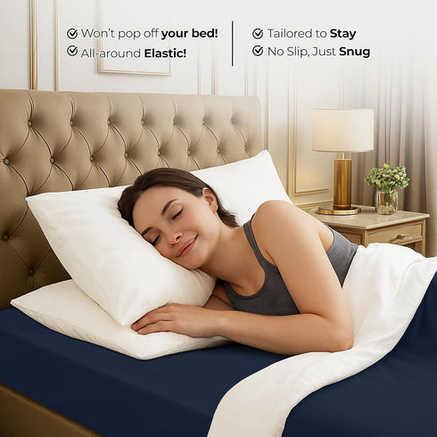 Utopia Bedding Queen Fitted Sheet - Bottom Sheet - Deep Pocket - Soft Microfiber - Shrinkage and Fade Resistant - Easy Care -1 Fitted Sheet Only (...