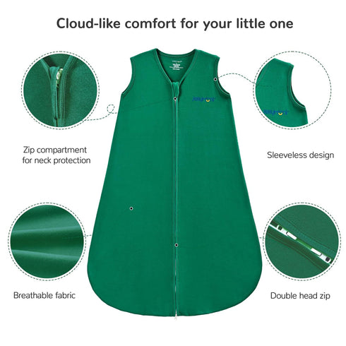 JELLYMONI Baby Sleep Sack 0-6 Months 100% Cotton Wearable Blanket, 0.5 TOG Soft Lightweight Toddler Sleeping Sack 3 Pack 2-Way Zipper Newborn Slee...