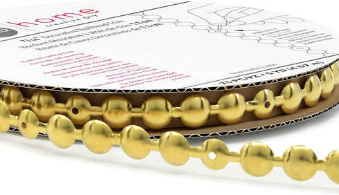 Dritz Home 44287 Smooth Decorative Nailhead Trim, 7/16-Inch x 5-Yards, Brass (75-Piece)...
