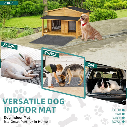 Mud Mats for Dogs Large Soft Microfiber Dog Mat for Muddy Paws Absorbent Dog Door Mat with Non Slip Backing Dog Rugs for Muddy Paws Quick Dry Mud ...