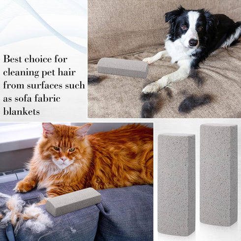 Loopeer 2 Pcs Pet Hair Remover Pumice Stone for Dog Cat Hair Removal Cleaning Pet Hair Stone 6 Inch Dog Fur Removal Tool for Car Interior Bedding ...