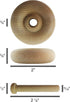 Wood Wheels - 12 Pack with Free Axle Pegs - Made in USA (2" Diameter)...