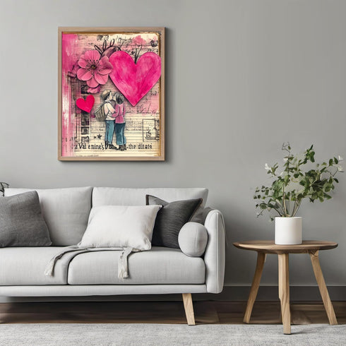 Posterizer 1 pcs-Valentine’s Day-themed digital photo album cute poster -1-Romantic Art-Holiday Poster Collection-Gift for Couples boyfriend girlf...