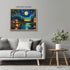 Posterizer 1 pcs- quaint old village-building in nature-night sky 6-Landscape & Nature Art-Floral Botanical Art- Decor for Home & Office- unframed...