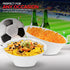 54oz White Plastic Serving Bowls (4 Pack) Large Disposable Snack Bowl Candy Dishes, Buffet Containers, Chips, Popcorn, Snacks, Punch, Salad Bar, P...