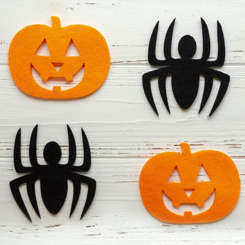 12 Pieces Halloween Felt Fabric Sheets Orange and Black Craft Felt Fabric Sheets for Halloween DIY Craft Sewing Patchwork Decorations, 11.8 x 8.3 ...