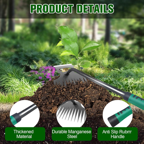 Weeding Artifact Uprooting Weeding Tool, 2024 Upgraded Weed Puller Tool with Handle, Durable Manganese Steel Hand Weeder Tool, Manual Multifunctio...