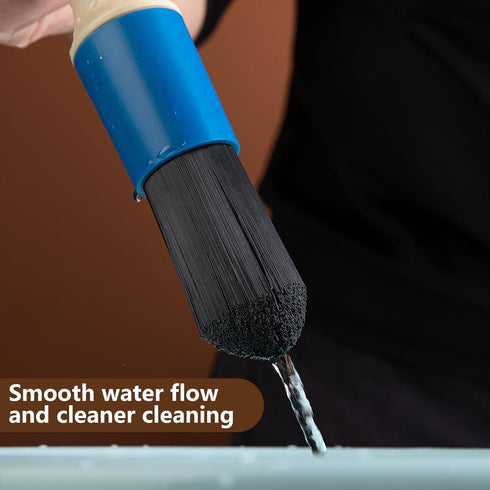 Parts Washer Brush with Hose- Wear Resistant Parts Cleaning Brush with 31 Inch Long Hose- Parts Cleaner Flow Through Replacement Brush for Parts C...